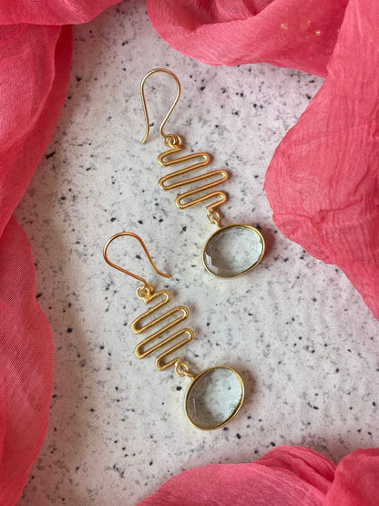 Monalisa Cut Stone Trendy Earring