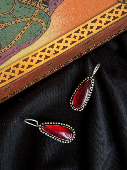 Monalisa Stone Silver Replica Earring
