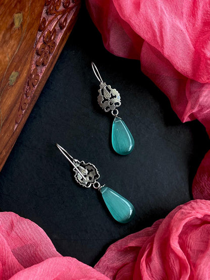 Monalisa Stone Silver Replica Earring