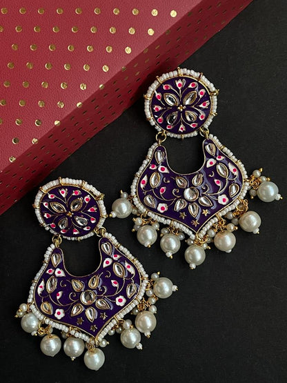 Meenakari Beads and Stone work Earring