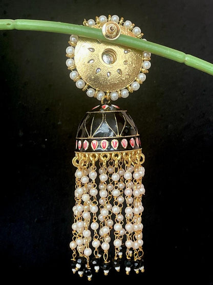 Meenakari Big size Dome Shape Jhumka