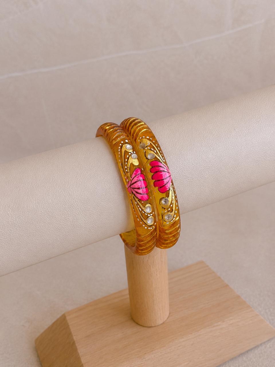Hand Painted Glass Kada Bangles