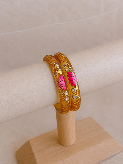 Hand Painted Glass Kada Bangles