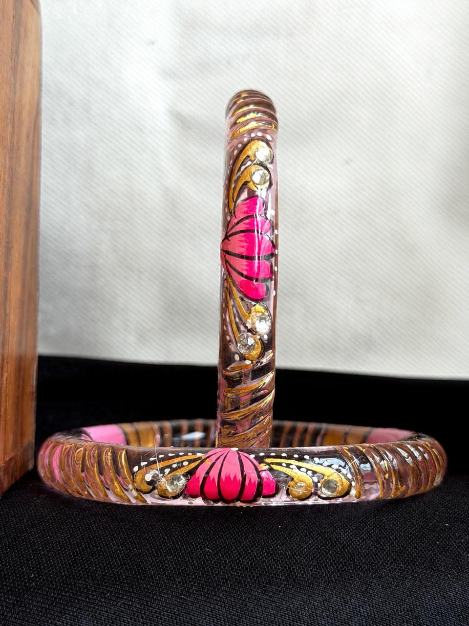 Hand Painted Glass Kada Bangles