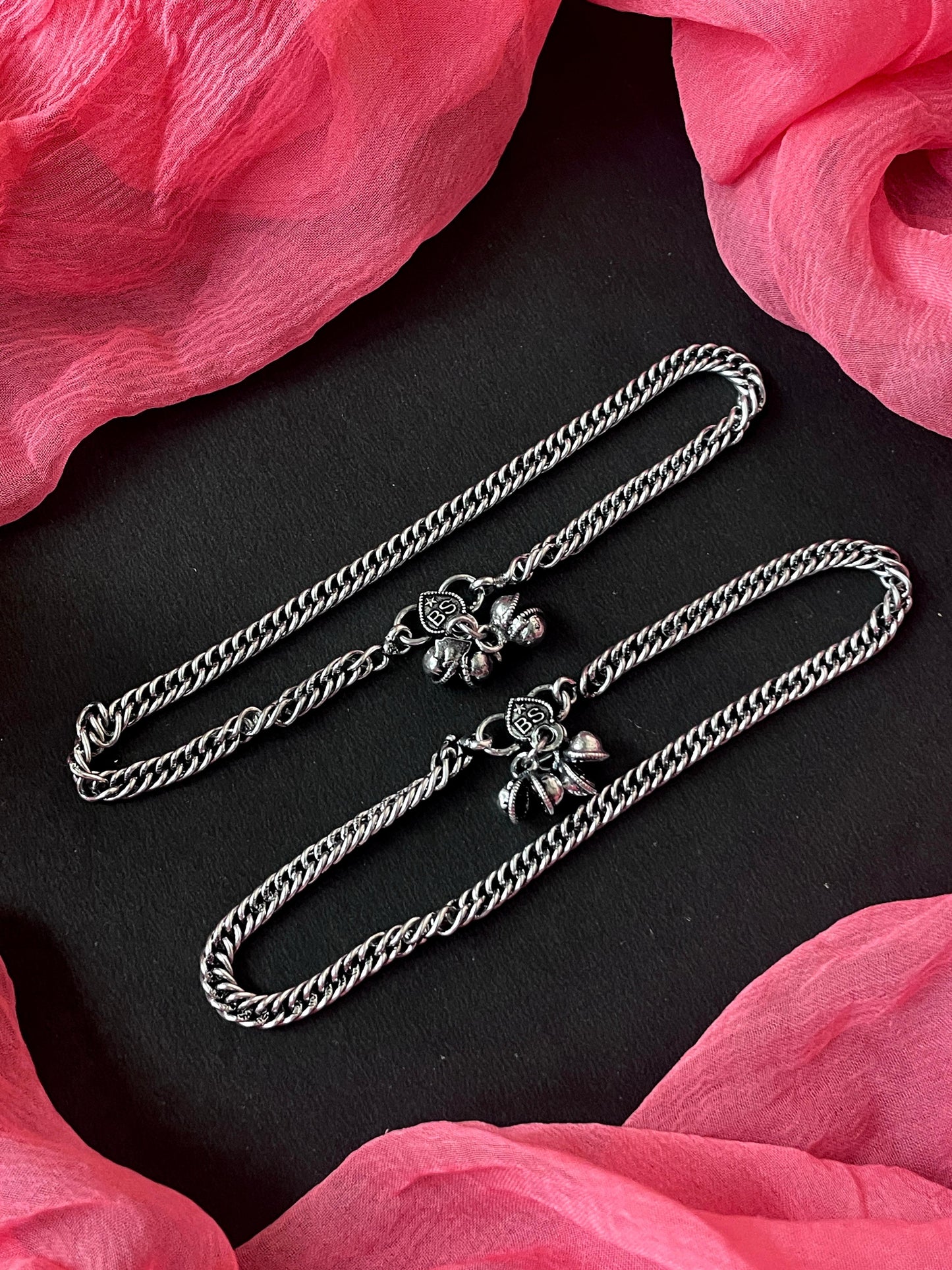 Silver Replica Ethnic Anklets