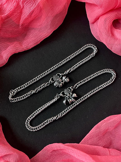 Silver Replica Ethnic Anklets