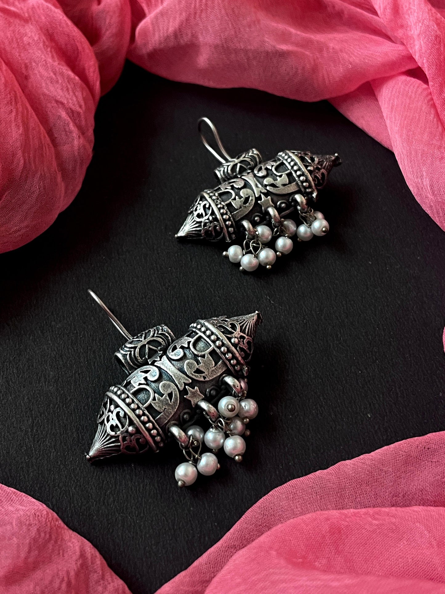 Oxidized Partywear Ethnic Earring