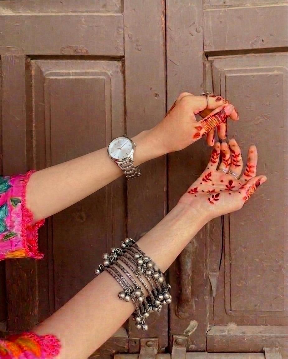Oxidized Ghunghroo Bangles (set of 8 Bangles)