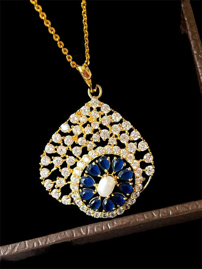 AD pendant Necklace with Earring Partywear Set