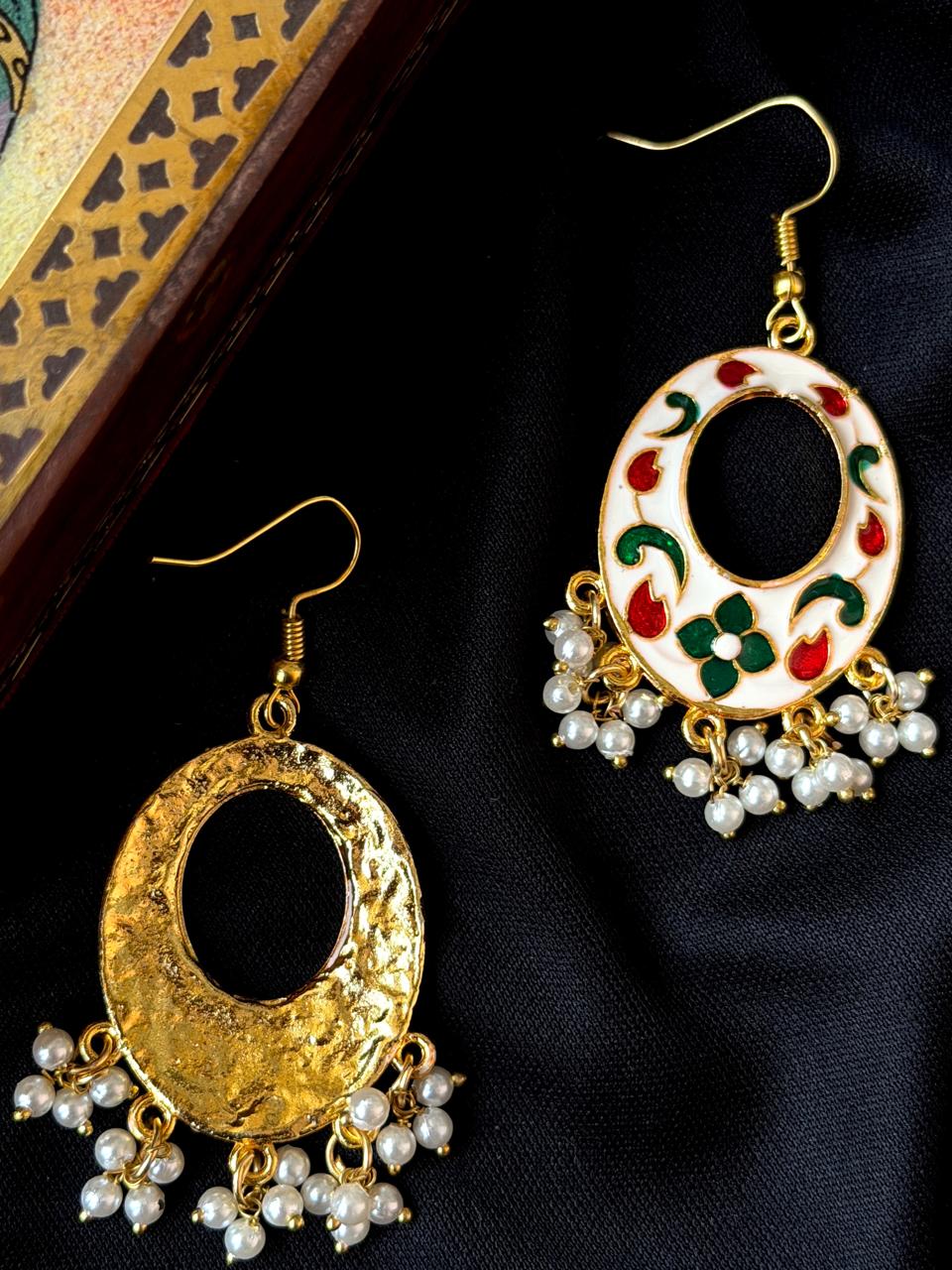 Meenakari Chandbali Earring