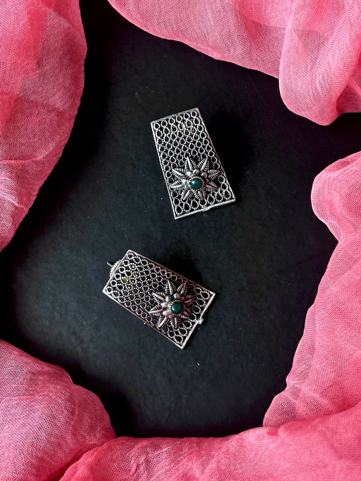 Black Polish Traditiona Casual Wear Earring