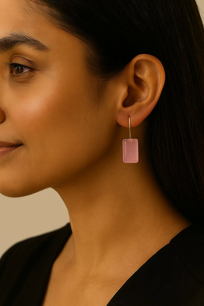 Monalisa Stone Oxidized Stud Earring