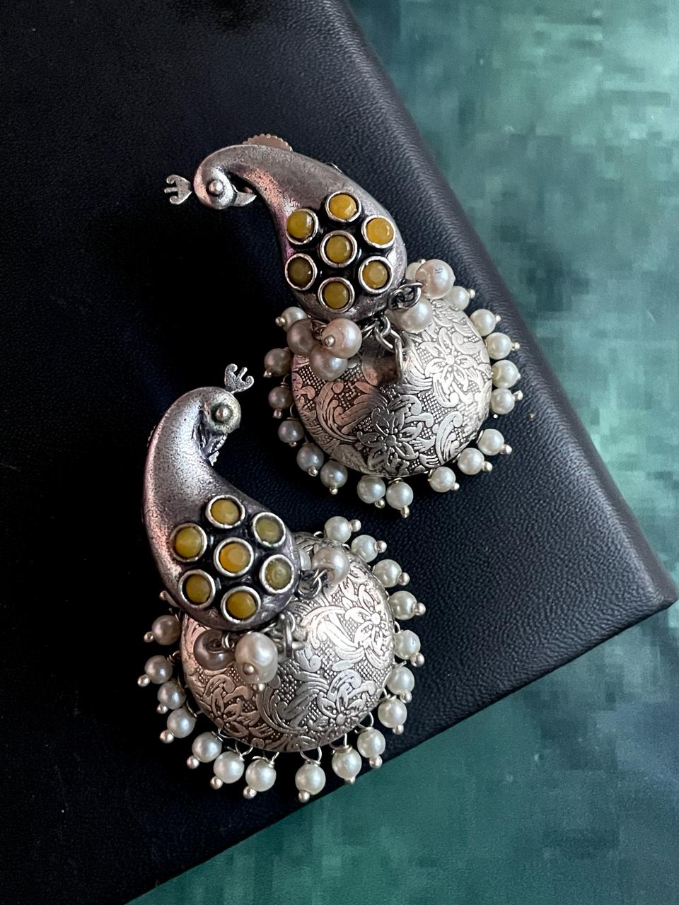 Peacock Shape Jhumki Earring