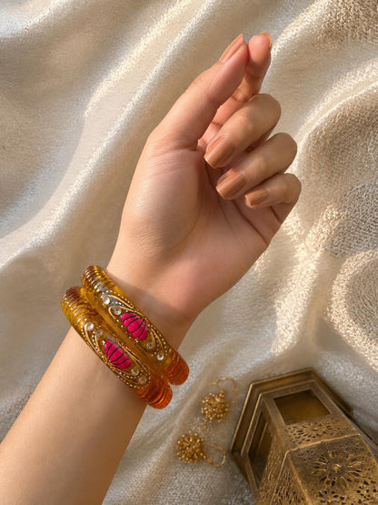Hand Painted Glass Kada Bangles