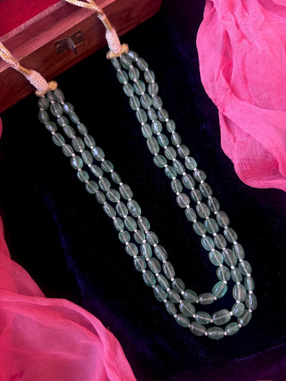 Strawberry Beaded Three Layered Mala