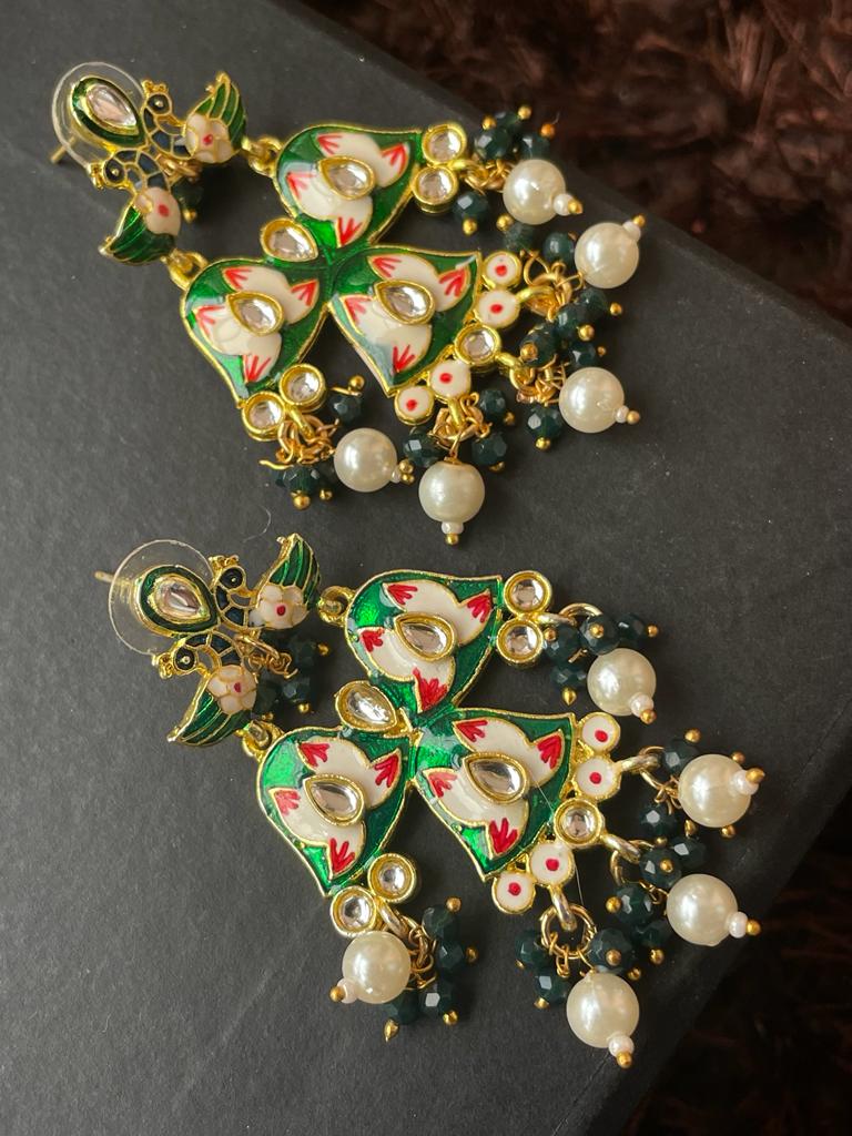 Meenakari Traditional Bell Shape Drop Earring