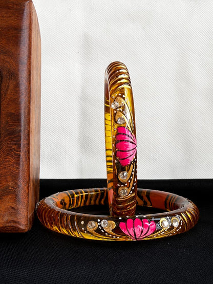 Hand Painted Glass Kada Bangles