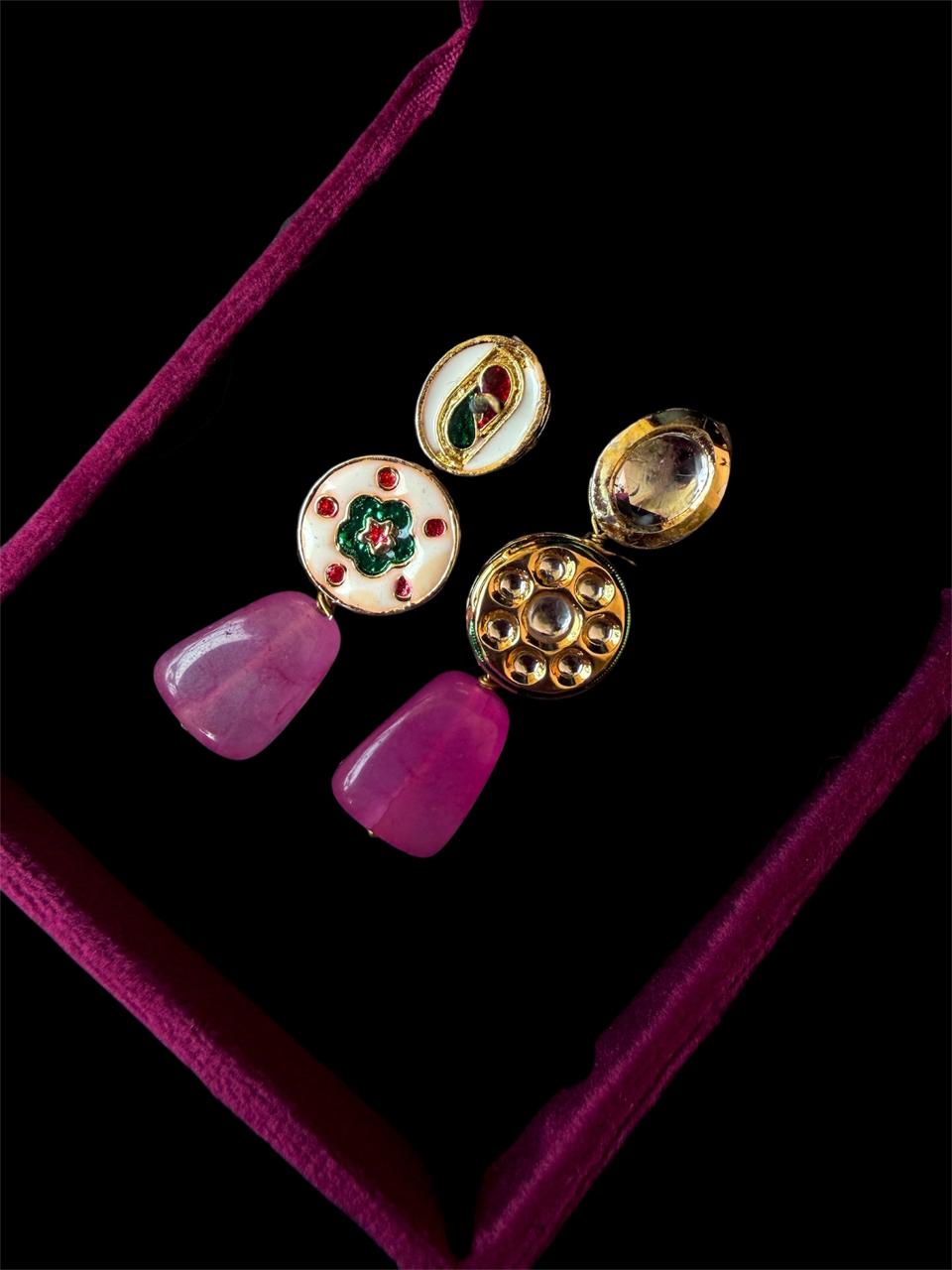 Kundan with Stone Choker Necklace with earring set