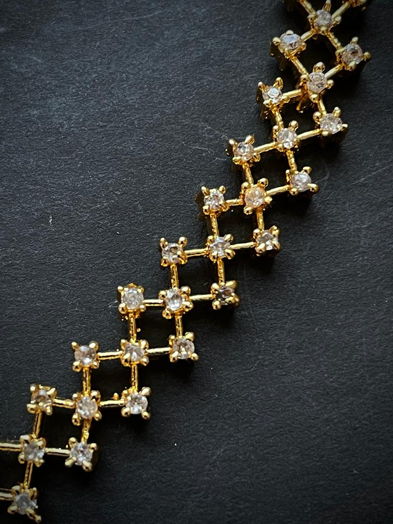 AD Multicolour choker with Earring set