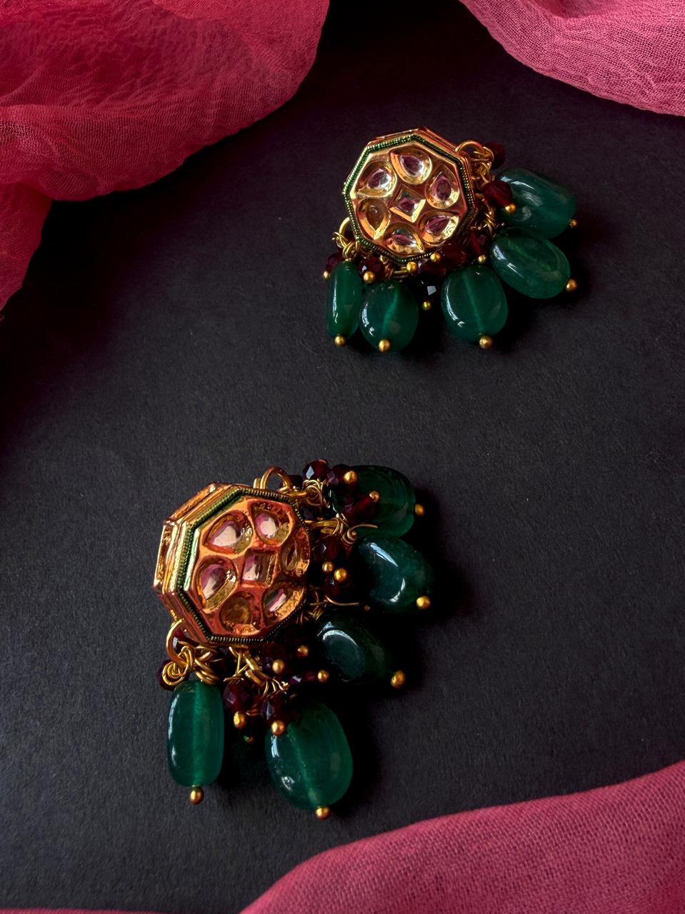 Kundan with Stone Beads Earring
