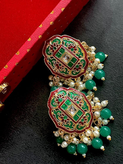 Traditional Meenakari Stud Earring