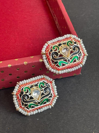 Meenakari Hand Painted Stud Earring