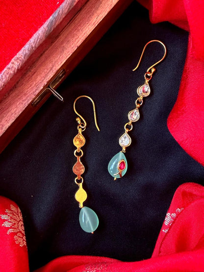 Pachi Kundan with Monalisa Stone Earring