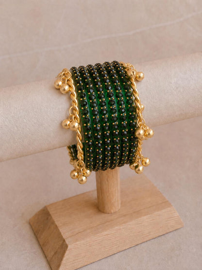 Acrylic Bangles with Metal Bangles set