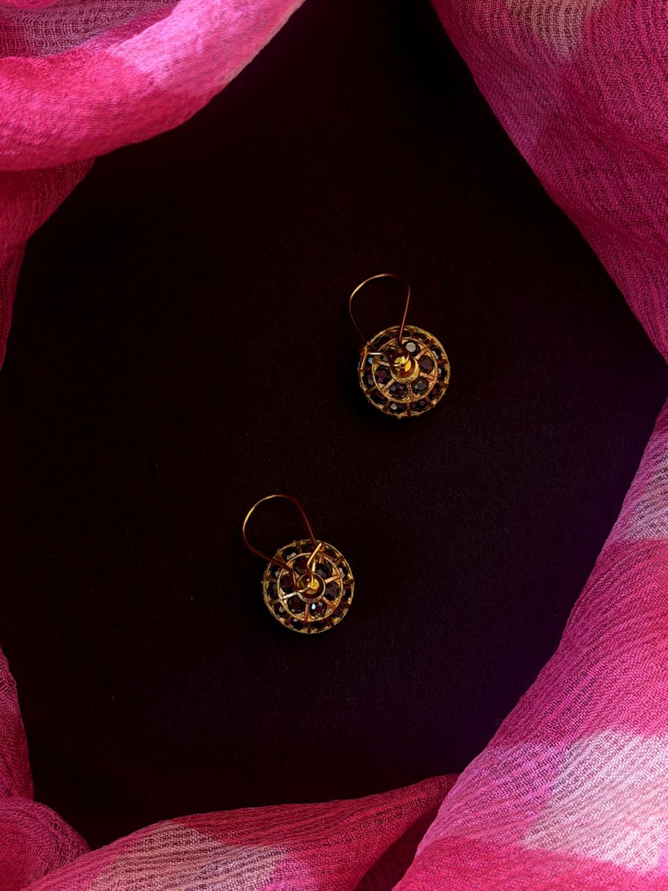 Golden Ball with Stone Jhumki Earring