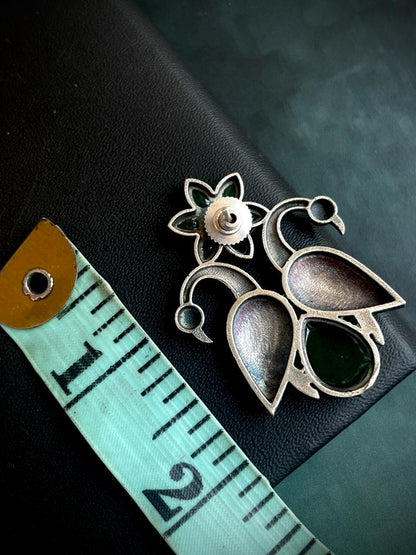 Monalisa Stone Silver Replica Stud Earring