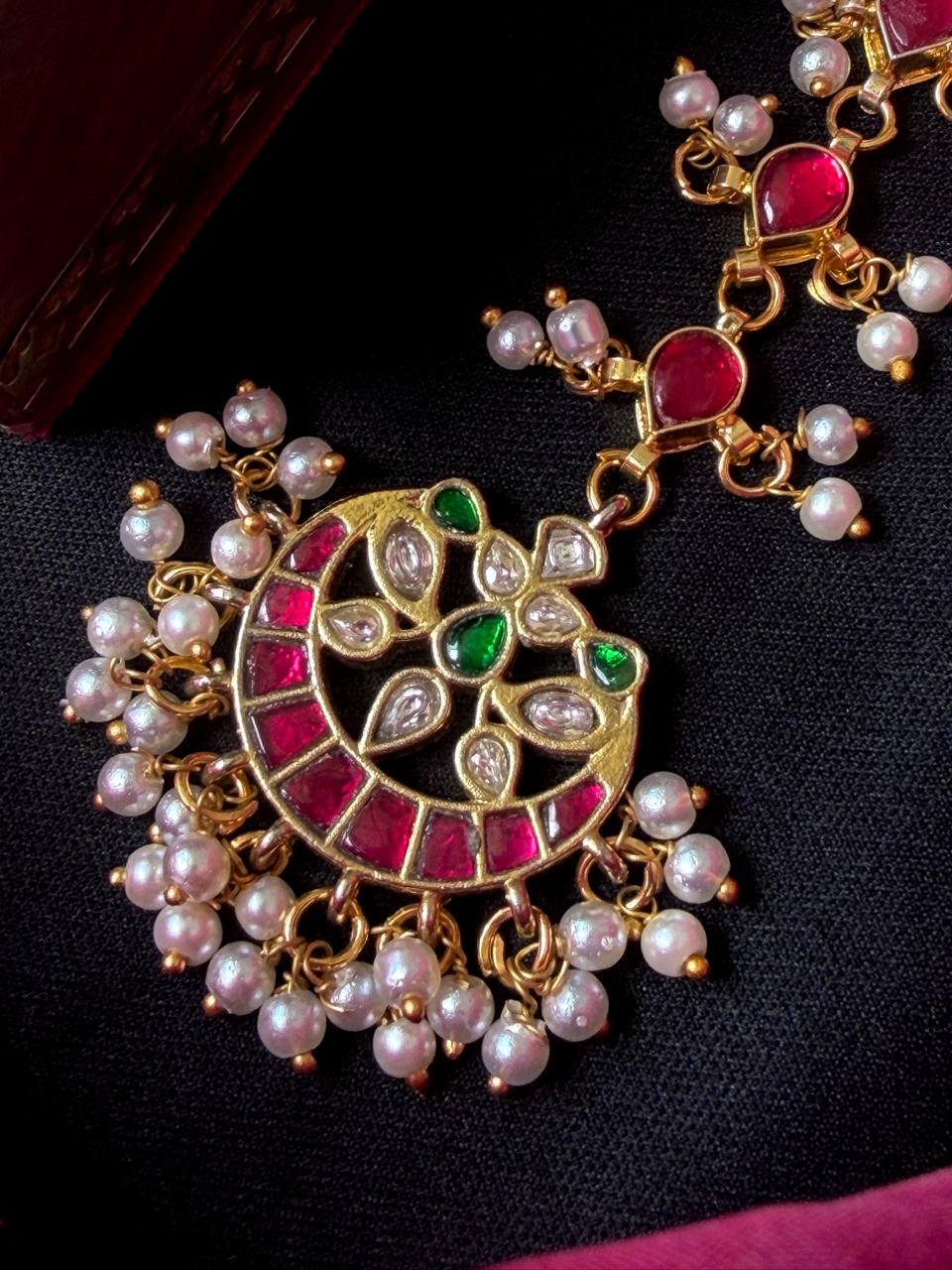 Pachi Kundan Beaded MangTika