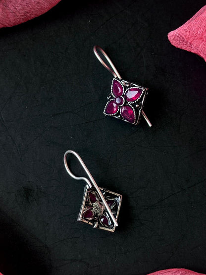 Monalisa Stone Oxidized Casual Wear Earring