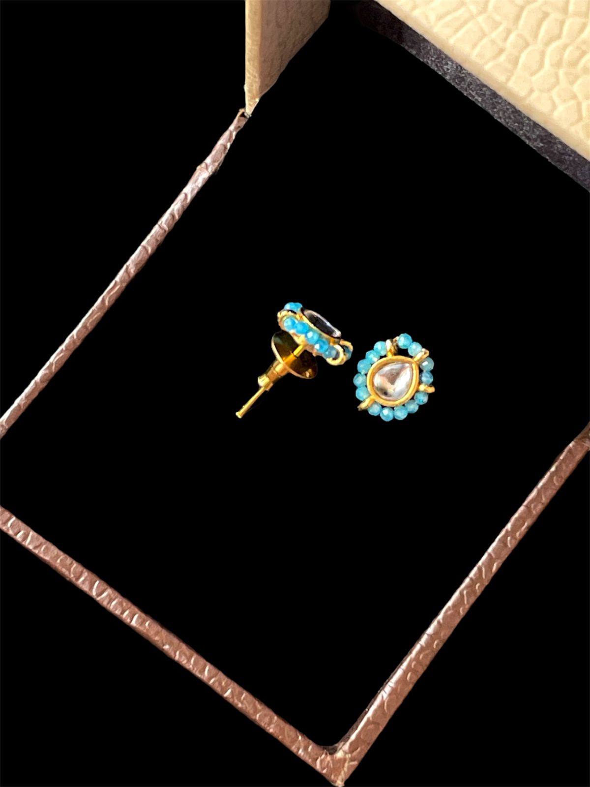 Pachi Kundan with Monalisa Stone Earring