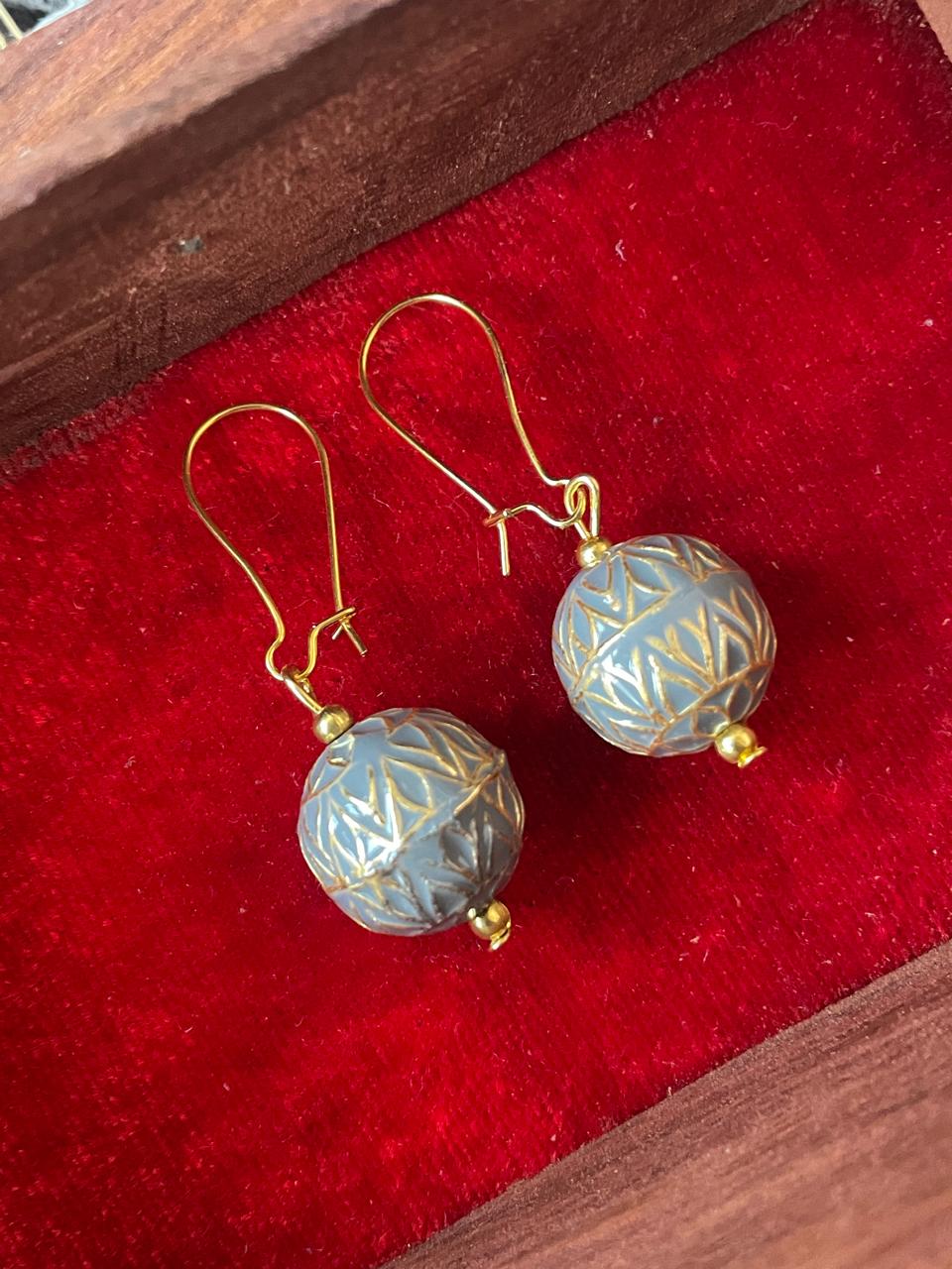 Meenakari Ball Antique Earring