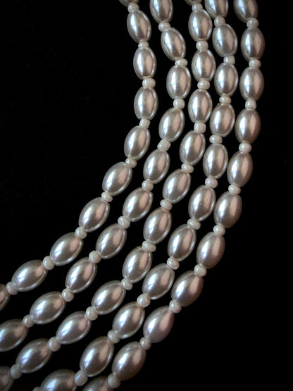 Pearl and Beads Five Layered Ear Chain