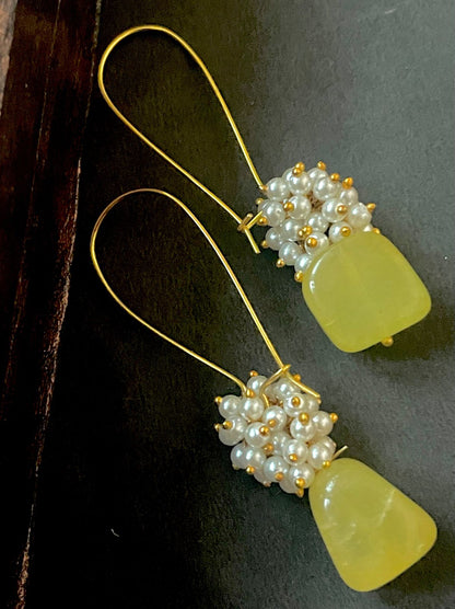 Natural stone with Cheer Earring